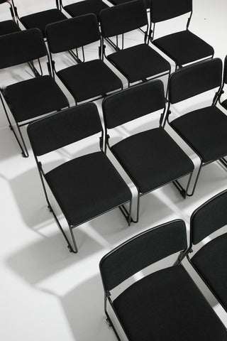 Stapelbar stol Nice -krom/svart-Black Week kampanj